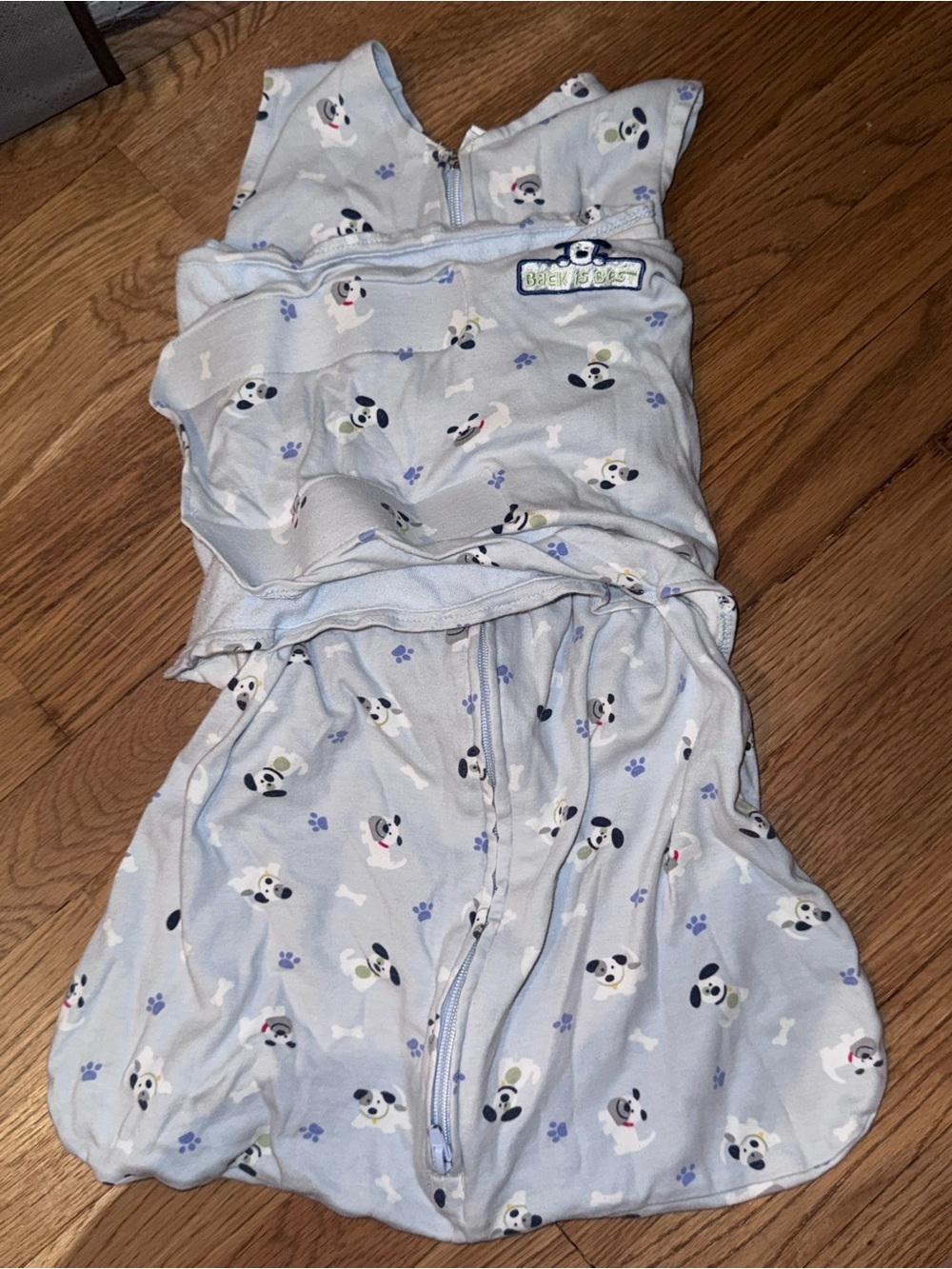 Halo Baby Light Blue Puppy Print Sleep Sack with Front Zipper